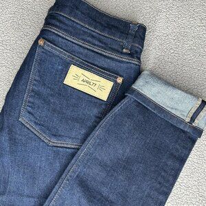 APRIL77 Joey New Over Jeans Mens 29x28.5 Blue Skinny Raw Stretch Selvedge Denim